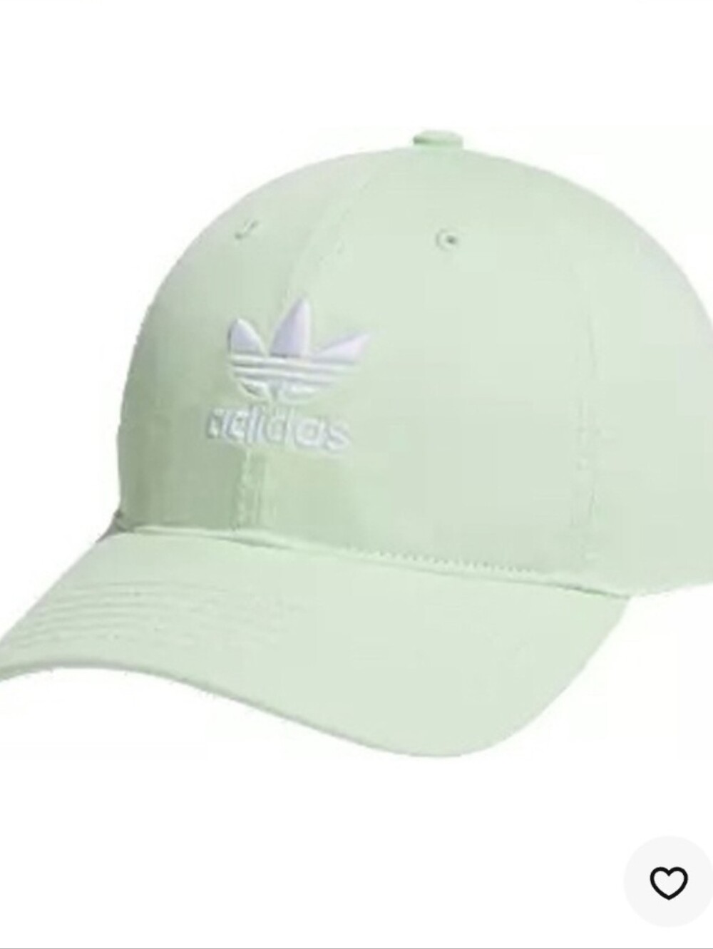 adidas Trefoil Baseball Cap in Mint Green